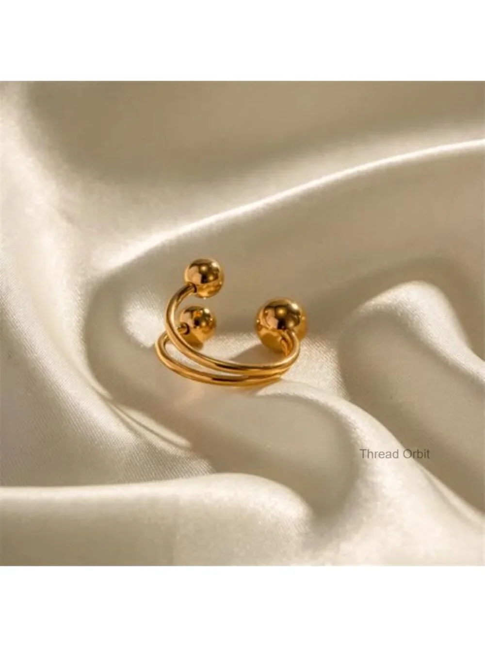 Surgical Stainless Steel Adjustable Stacking Ball Ring